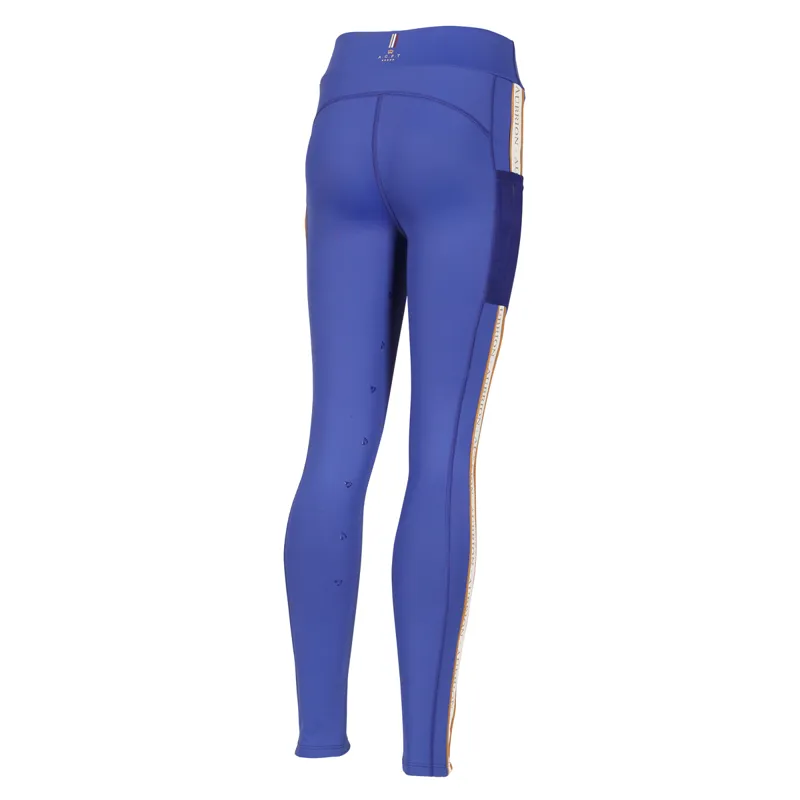 Aubrion Young Rider Team Shield Riding Tights - Blue-1